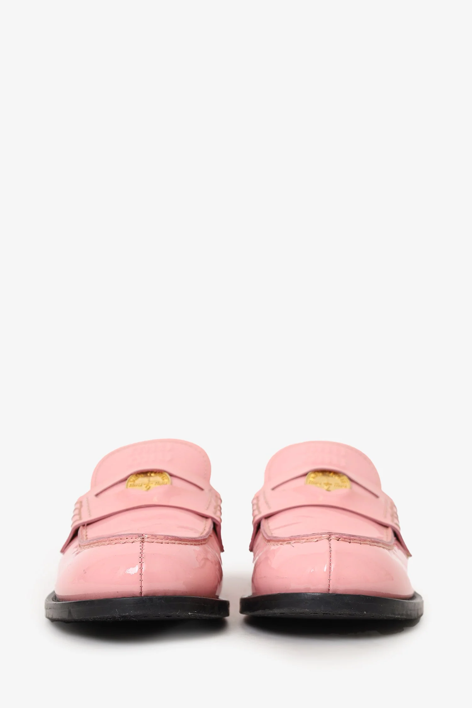 Miu Miu Pink Patent Leather Penny Loafer Size 39 - Image 3